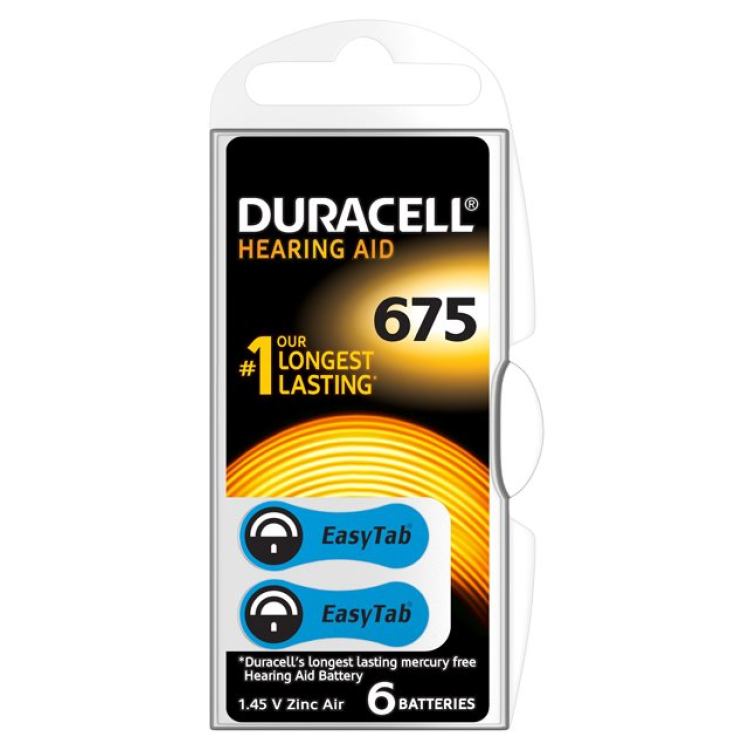 Duracell մարտկոց EasyTab 675 Zinc Air D6 1.4V 6 հատ