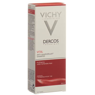 Vichy dercos vital shampoo med aminexil tysk/italiensk 200 ml