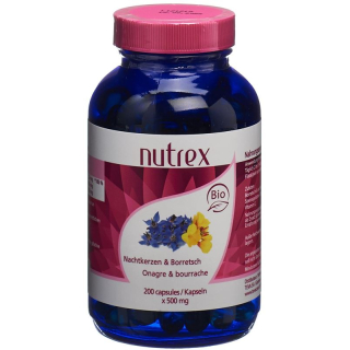 NUTREX Nachtkerzenöl & Borretschöl Kaps 500 mg Bio Ds 200 St