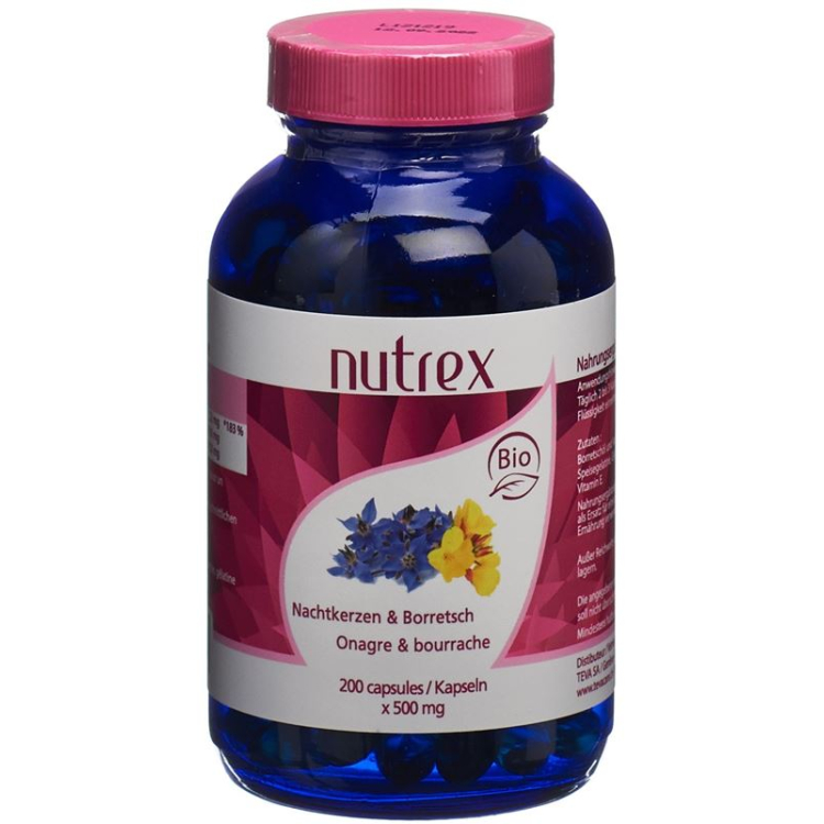 NUTREX evening primrose oil and borage oil Kaps 500 mg Bio Ds 200 pcs