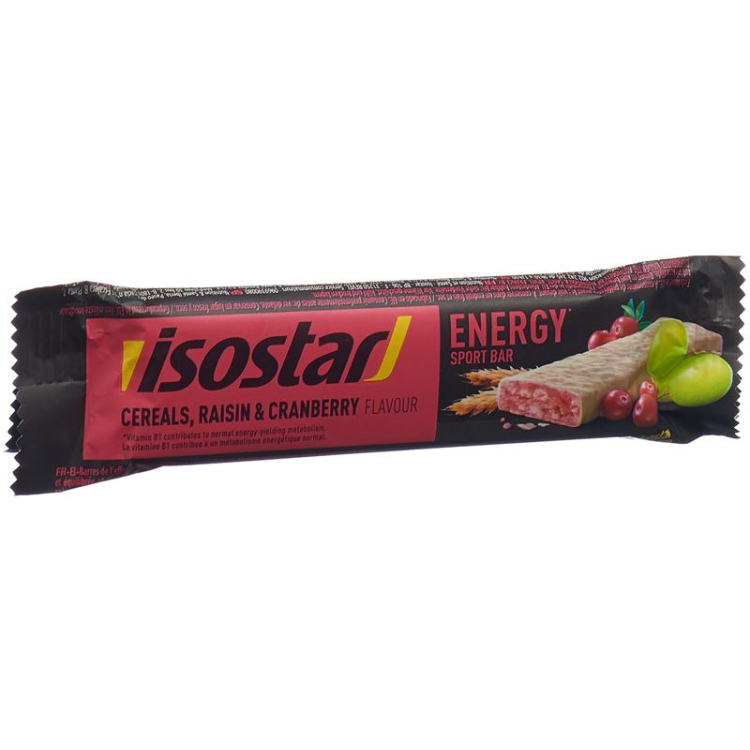 Isostar Energy Bar Tranebær 30 x 40 g