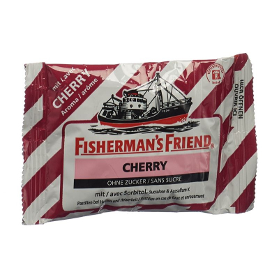 Fisherman's Friend שקית לכסניות דובדבנים ללא סוכר 25 גרם