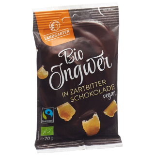 Landgarten Ginger in Dark Chocolate Organic Fairtrade 70 ក្រាម។