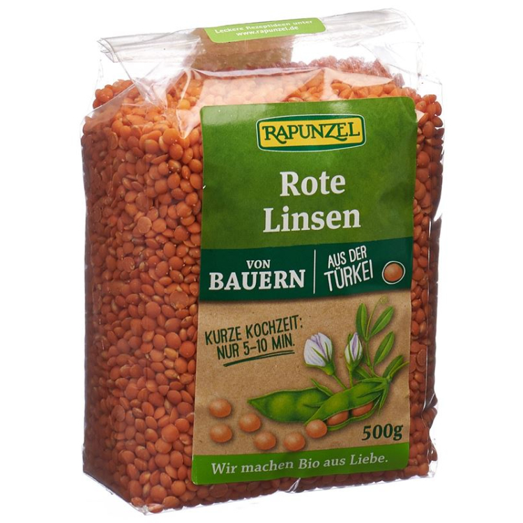 Rapunzel linzen rood 500 g