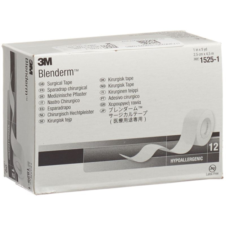 3M Blenderm adhesive plaster 25mmx4.57m occlusive 12pcs