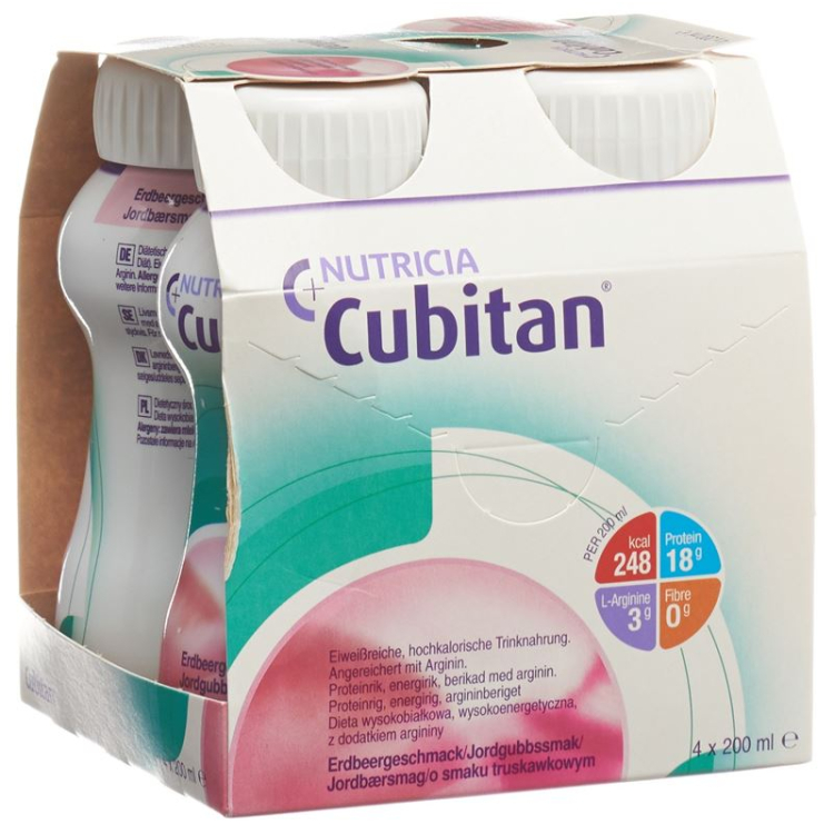 Cubitan πόσιμο φαγητό φράουλα 24 x 200 ml