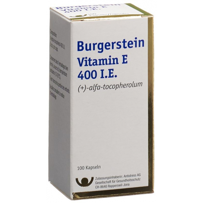 Burgerstein វីតាមីន E 400 IU 100 គ្រាប់
