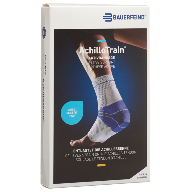 Bandage actif AchilloTrain taille 1 titane gauche