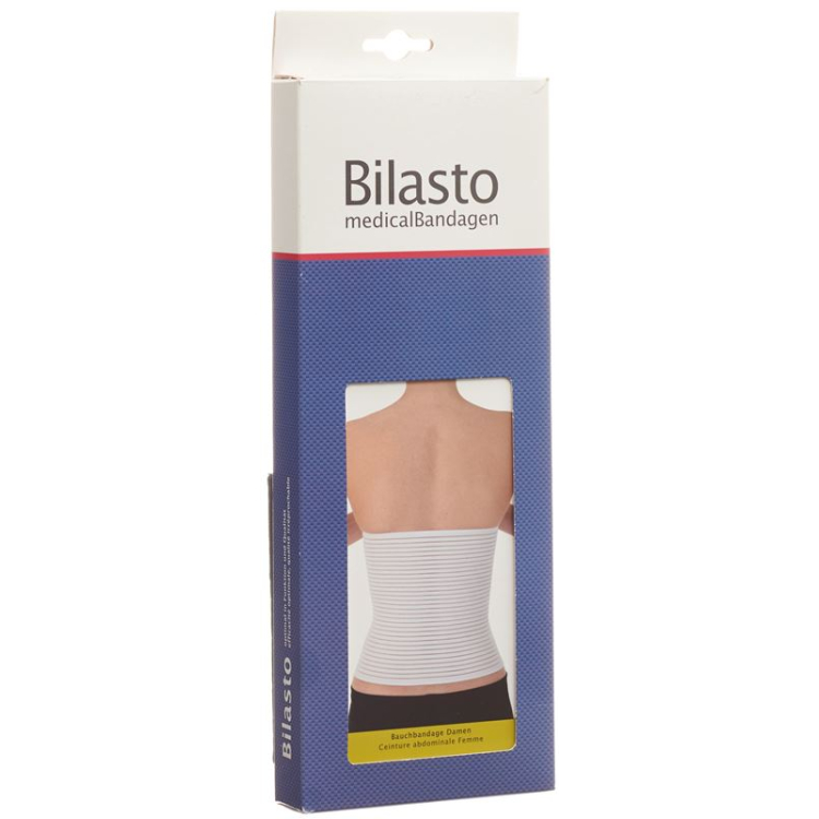 Bilasto abdominal bandage ladies XL White with Micro-Velcro