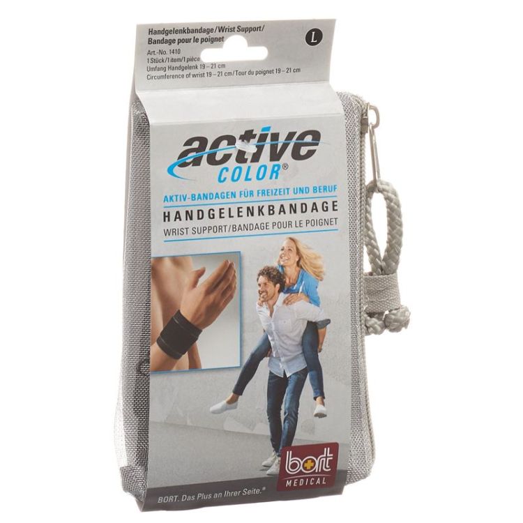 Επίδεσμος καρπού Bort ActiveColor L +19cm μαύρος