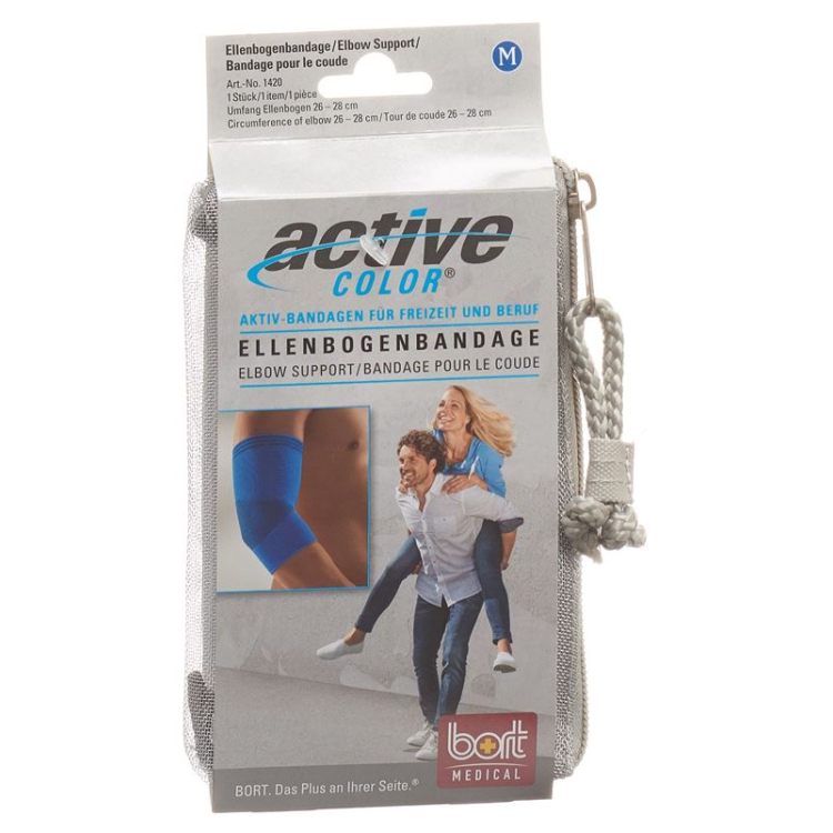 Bort ActiveColor Ellenbogenbandage M -28cm blau