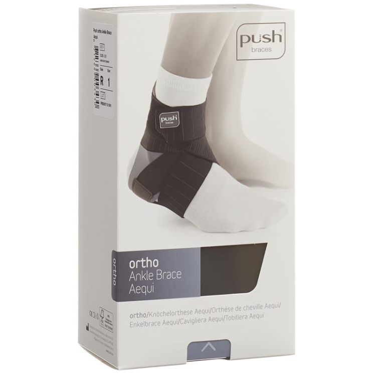 PUSH ORTHO AEQUI ankle strap 34-40cm abu-abu kanan