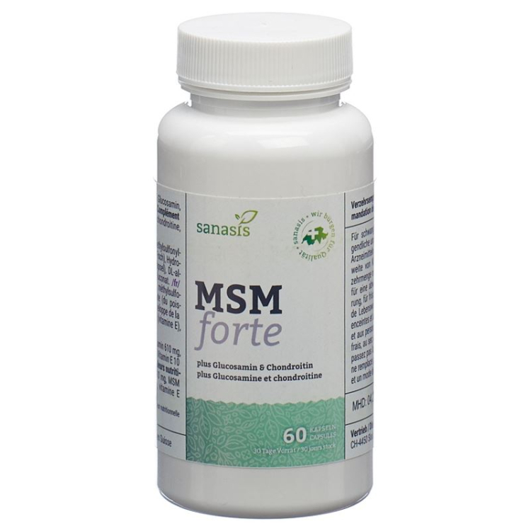 Sanasis MSM Glucosamine & Chondroïtine Kaps Ds 60 Stk