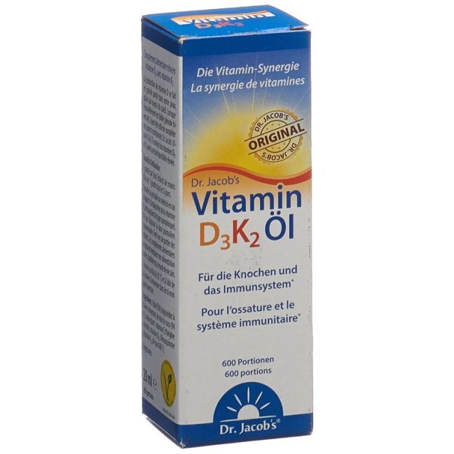 Jacob's Vitamin D3K2 Öl 20 ml