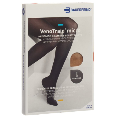 VENOTRAIN MICRO A-D KKL2 S plus/short offene Fussspitze caramel 