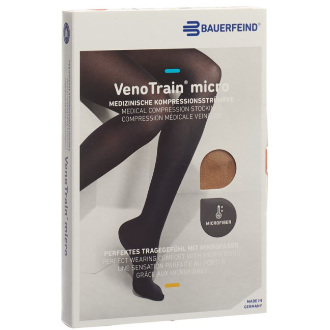 VenoTrain MICRO A-D KKL2 S plus / short open toe caramel pair 1