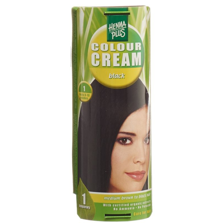 Henna Plus Color Cream 1 črna 60 ml