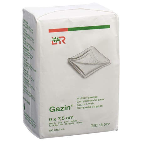 Gazin gauze compresses 9x7.5cm 8-ჯერ არასტერილური 100 ც.
