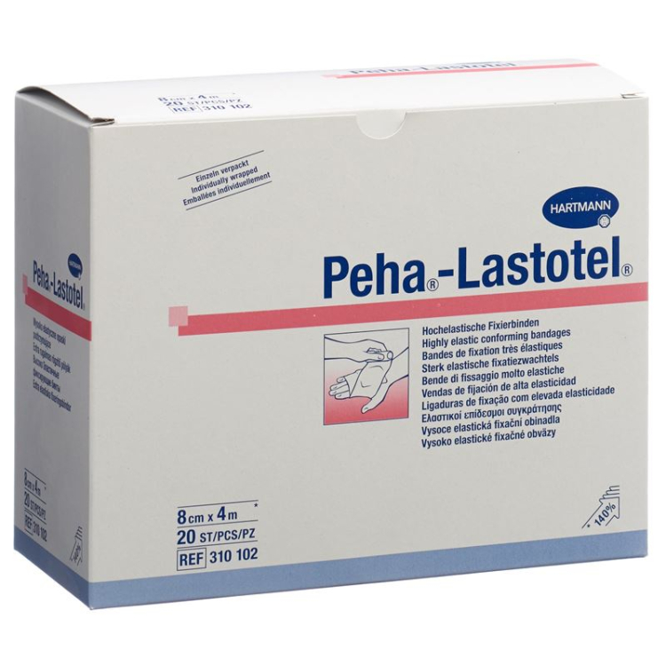 Peha-Lastotel bandages 8cmx4m 20 pcs