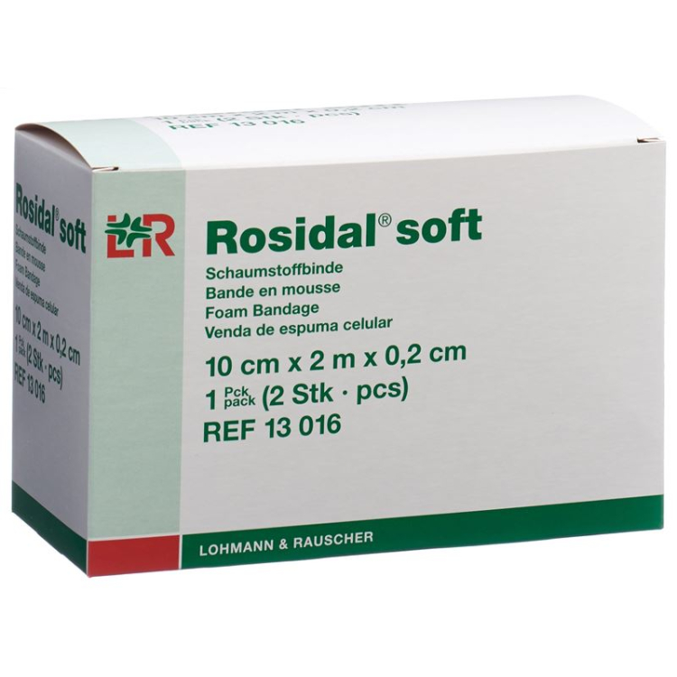 Rosidal soft foam bandage 2.0mx10cmx0.2cm 2 pcs