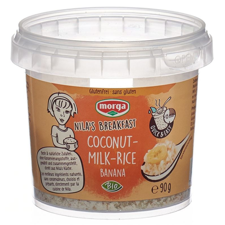 Morga coconut milk rice banana Gluten Free Organic Ds 90 g