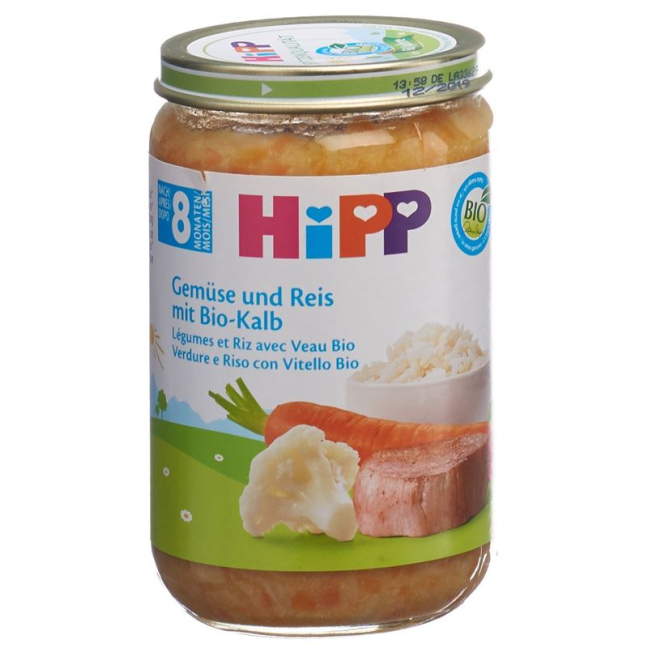 HIPP Gemüse u Reis m Kalbfleisch 8M Bio