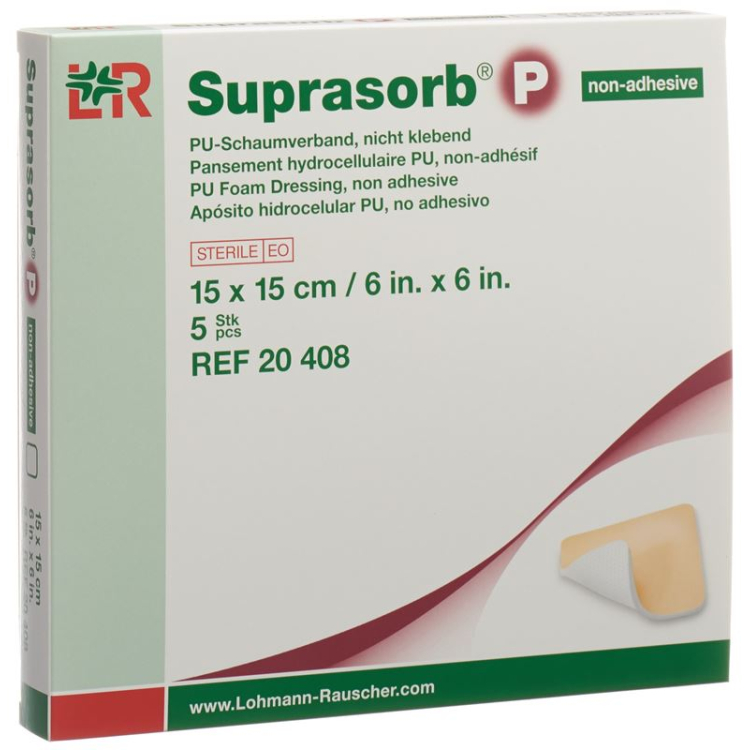 Suprasorb P хөөс боолт 15х15см наалдамхай бус 5 ширхэг