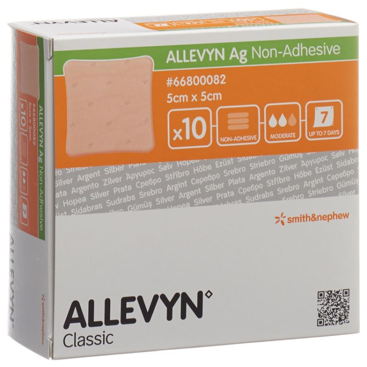 Allevyn Ag Non-Adhesive Luka Kompres 5x5cm 10 pcs