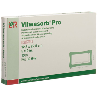 Vliwasorb Pro Super absorbent wound dressing 12.5x22.5cm 10 pcs
