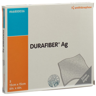 Medicazione per ferite Durafiber AG 15x15 cm sterile 5 pz