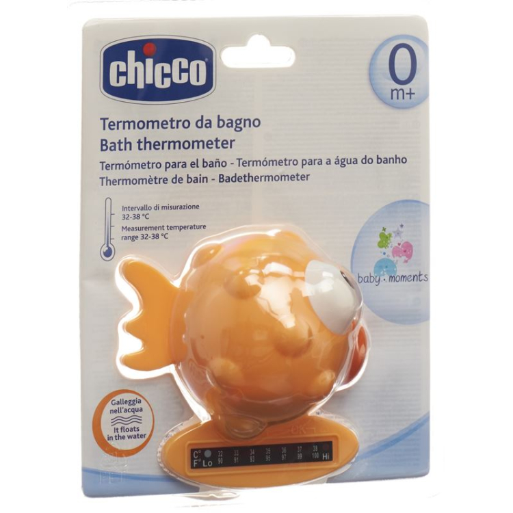 Chicco აბაზანის თერმომეტრი Globe Fish ნარინჯისფერი 0მ+