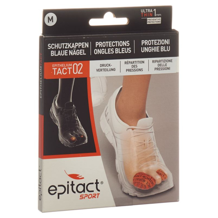 Biqueira protectora Epitact Sport para unhas azuis M 25mm 2 unid.