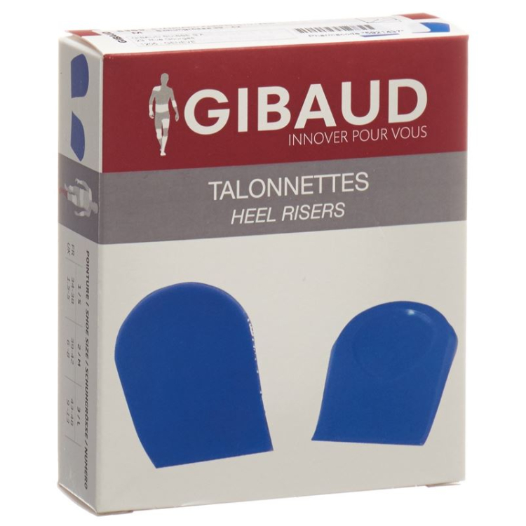 Miếng đệm gót GIBAUD Gr2 39-42 silicone màu xanh 1 đôi