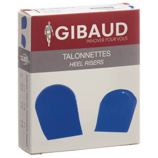 Bantalan tumit GIBAUD ukuran 1 34-38 silikon biru 1 pasang