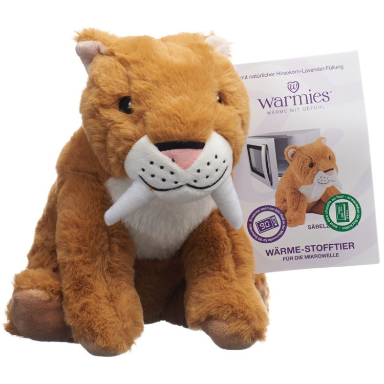 Warmies heat soft toy saber-toothed tiger lavender filling