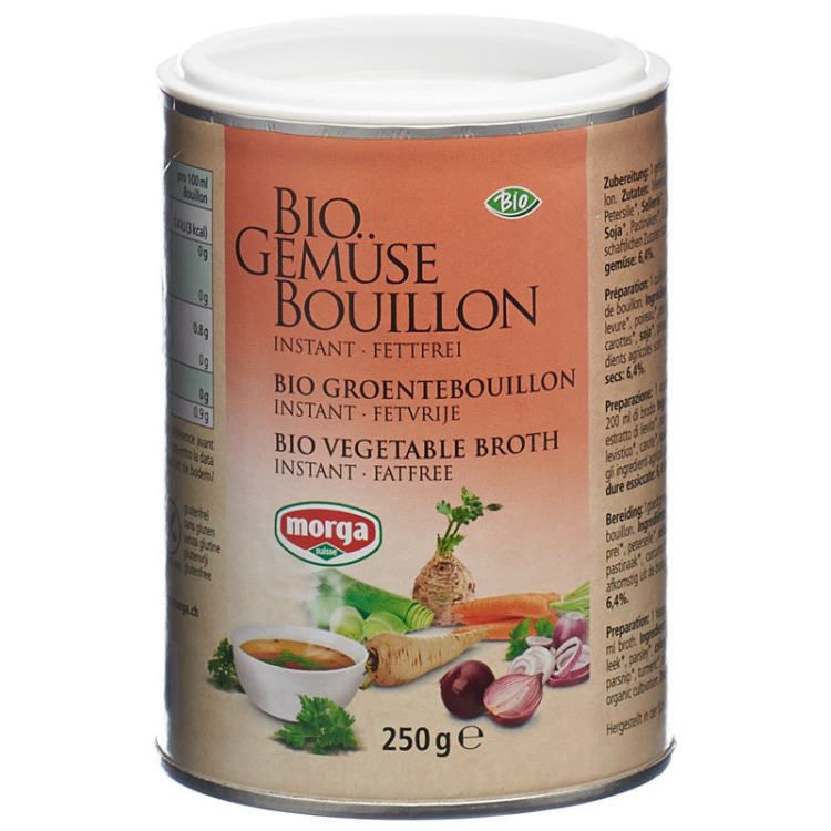 Morga Gemüse Bouillon fettfrei Bio can 250 г