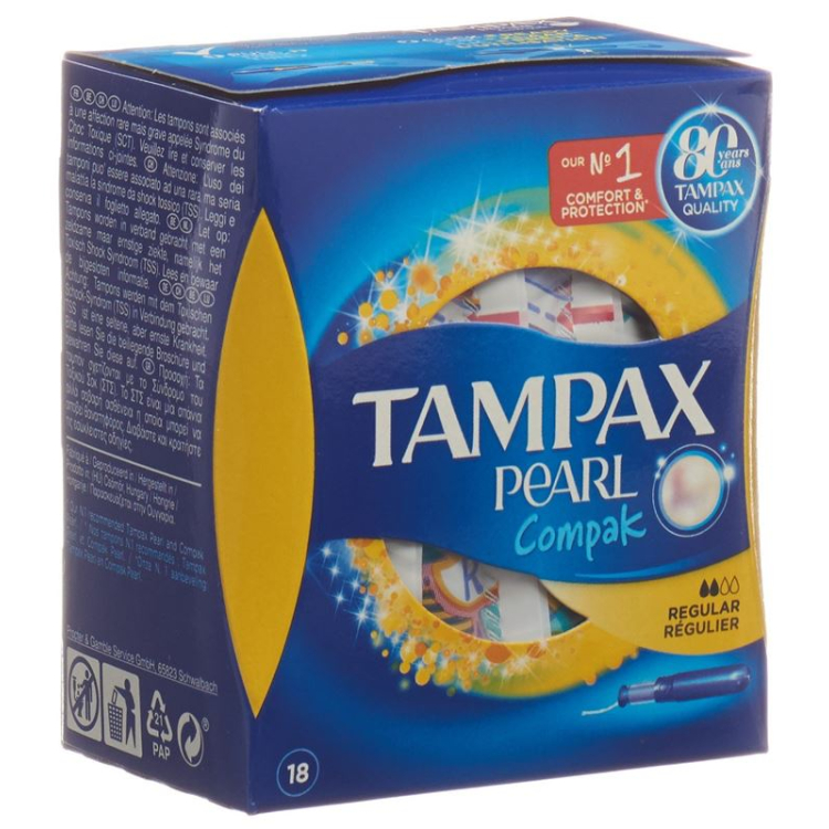 Tampax Tampons Compak Pearl Regular 18 st