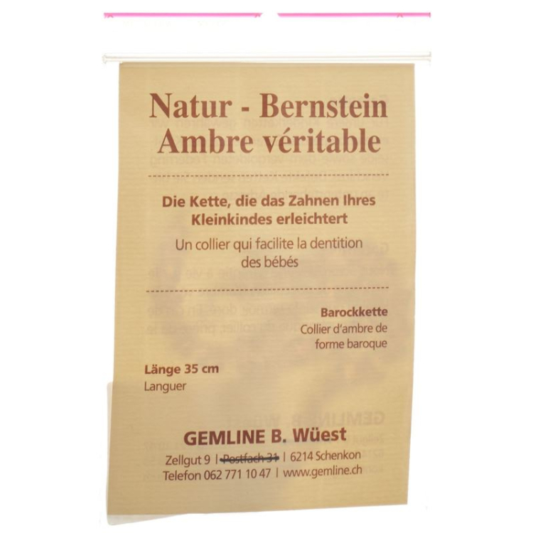 KERN naturlig bärnsten barock halsband 35cm Bébé