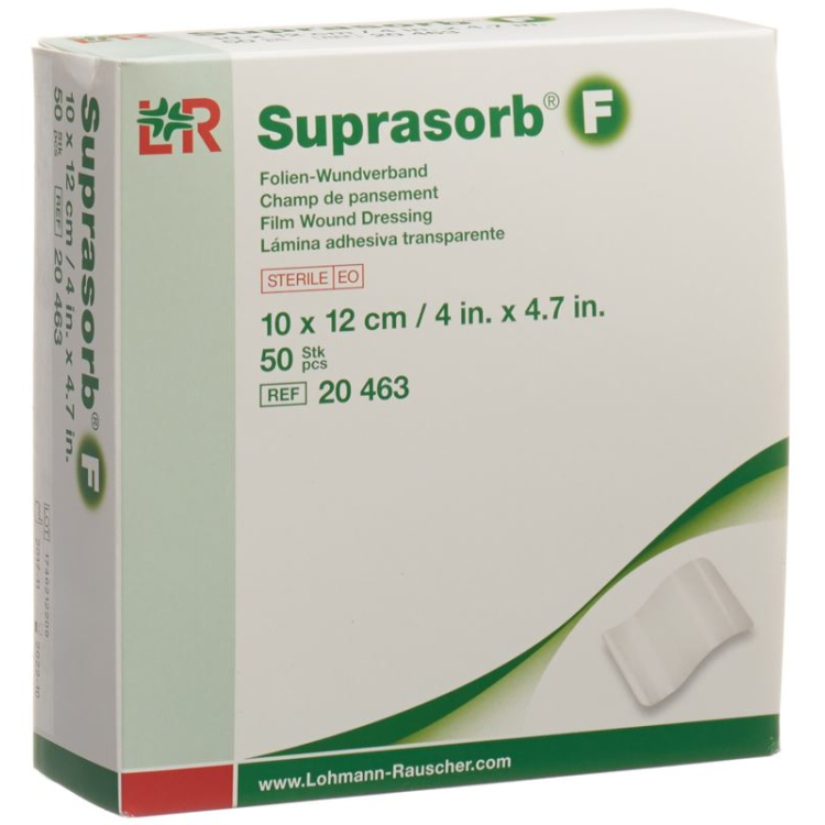 Suprasorb F folie wondverband 10x12 cm steriel 50 st