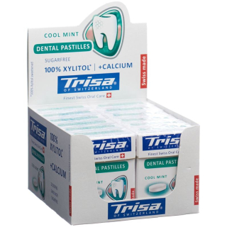 Trisa dental lozenges Fresh Mint display 12 pieces