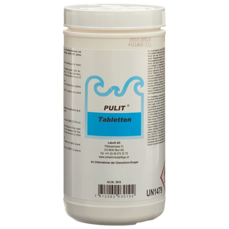 Pulit chloortabletten 20g 50 st