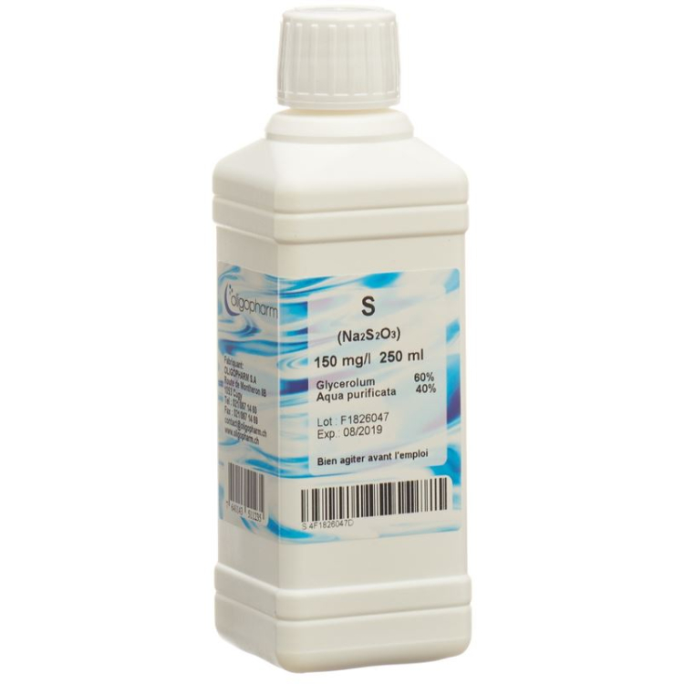 Oligopharm សារធាតុរំលាយស៊ុលហ្វួរី 150 mg/l 250 ml