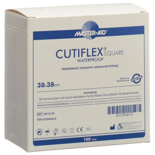 Cutiflex 方形铝箔膏药 38x38mm 100 片