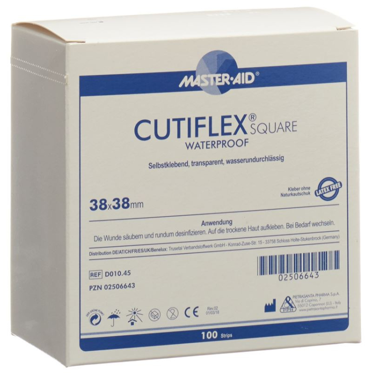 Cutiflex Négyzetes fóliavakolat 38x38mm 100 db