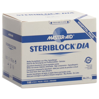 Steriblock fleece plaster 86x25mm sterile 100 pcs