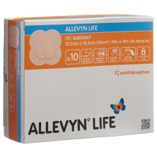 Allevyn Life silicone foam dressing 10.3x10.3cm 10 pcs