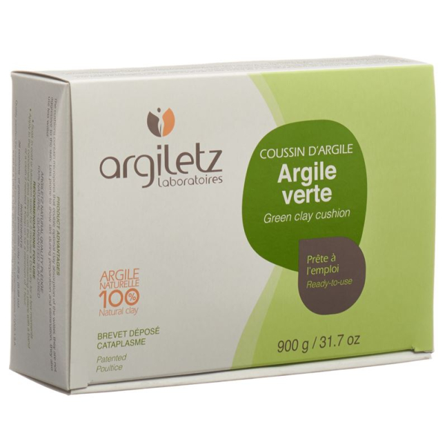Argiletz trái đất chữa bệnh màu xanh lá cây Một phong bì 36 x 25 g