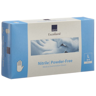 Sarung tangan pemeriksaan ABENA nitril L bebas bedak putih 100 pcs