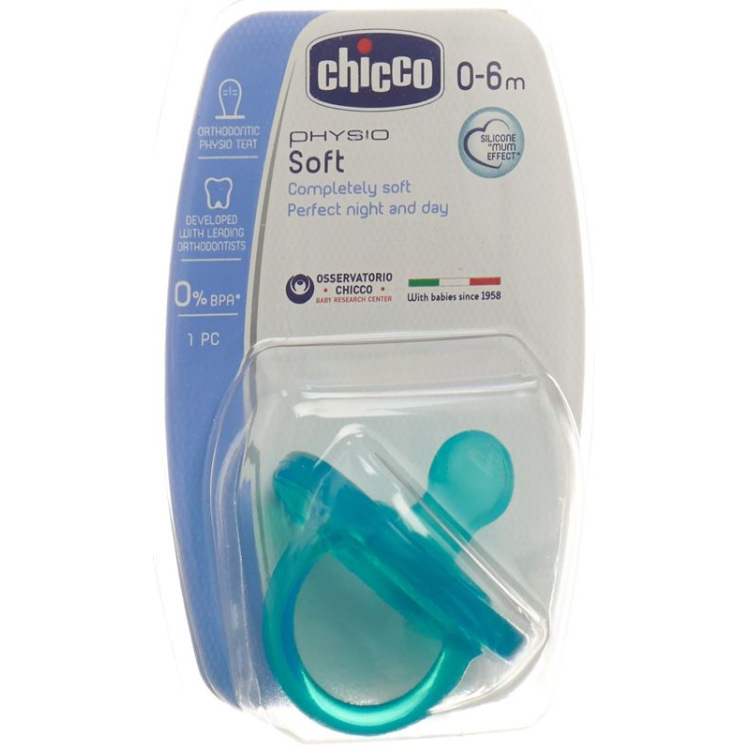 Chicco Physiologischer Beruhigungssauger GOMMOTTO BLUE Silikon m