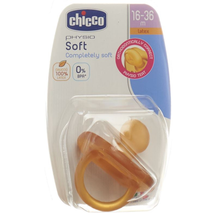 Chicco Beruhigungssauger physiologisch Kautschuk Gommotto 16-36m